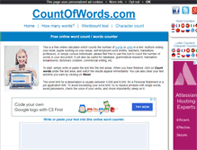 Tablet Screenshot of countofwords.com